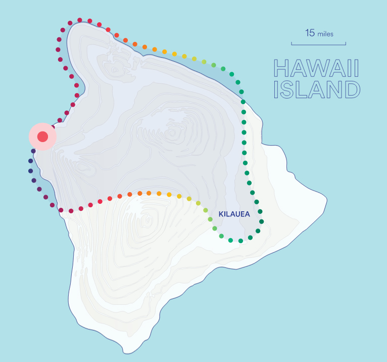 Rainbow Helicopters – Kilauea Volcano Eruption Tour Map