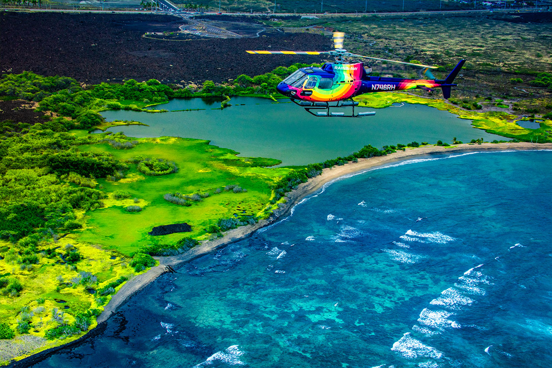 Scenic Big Island Views from Air