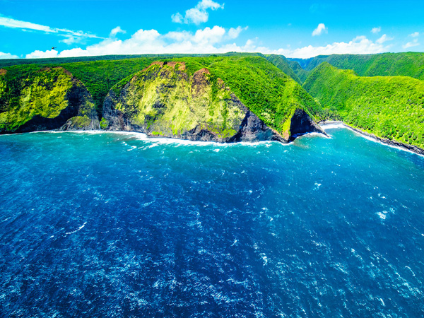 Honokāne Nui Valley on the Big Island, sweeping views of steep green ridges