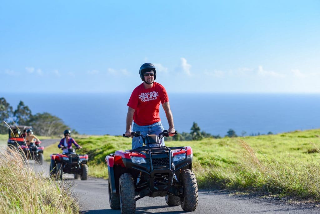 Scenic views from the Umauma Experience ATV tour overlooking valleys, cliffs, and coastal scenery