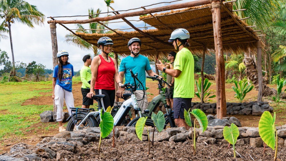 Umauma area e-bike adventure combining Hawaiian culture, ocean views, and a swim break