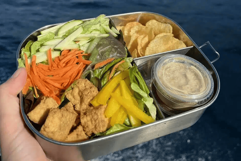Fresh lunch served on board