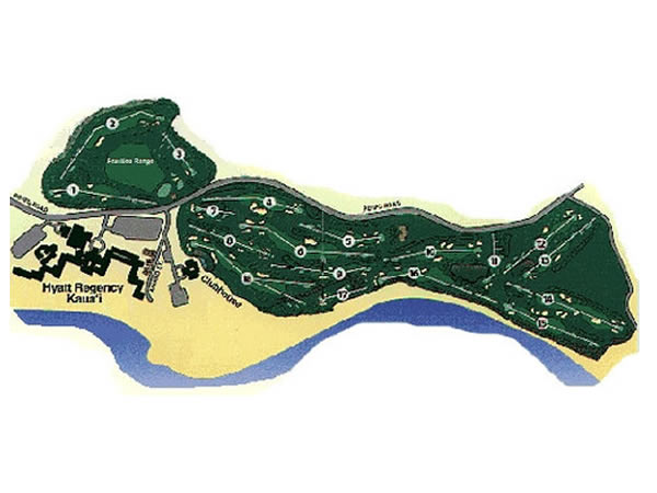 Poipu Bay Golf Course Layout