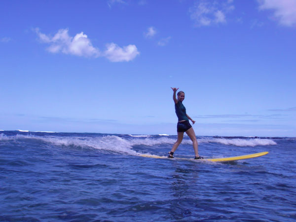 Surfing in Poipu