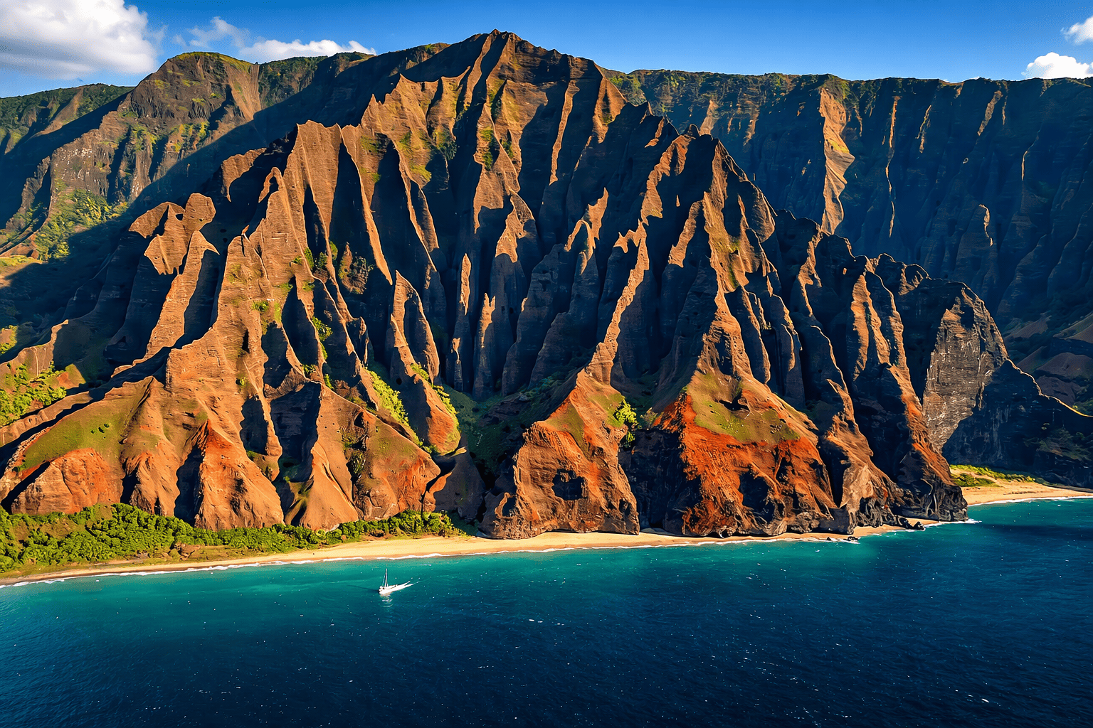 Spectacular Na Pali Coast Cliffs
