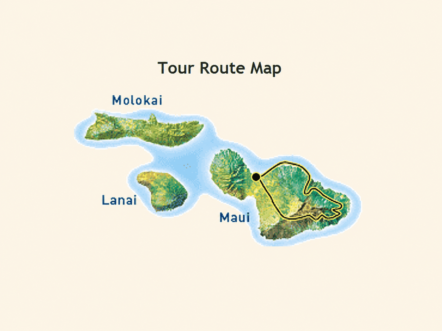 Air Maui Hana And Haleakala Helicopter Route Map