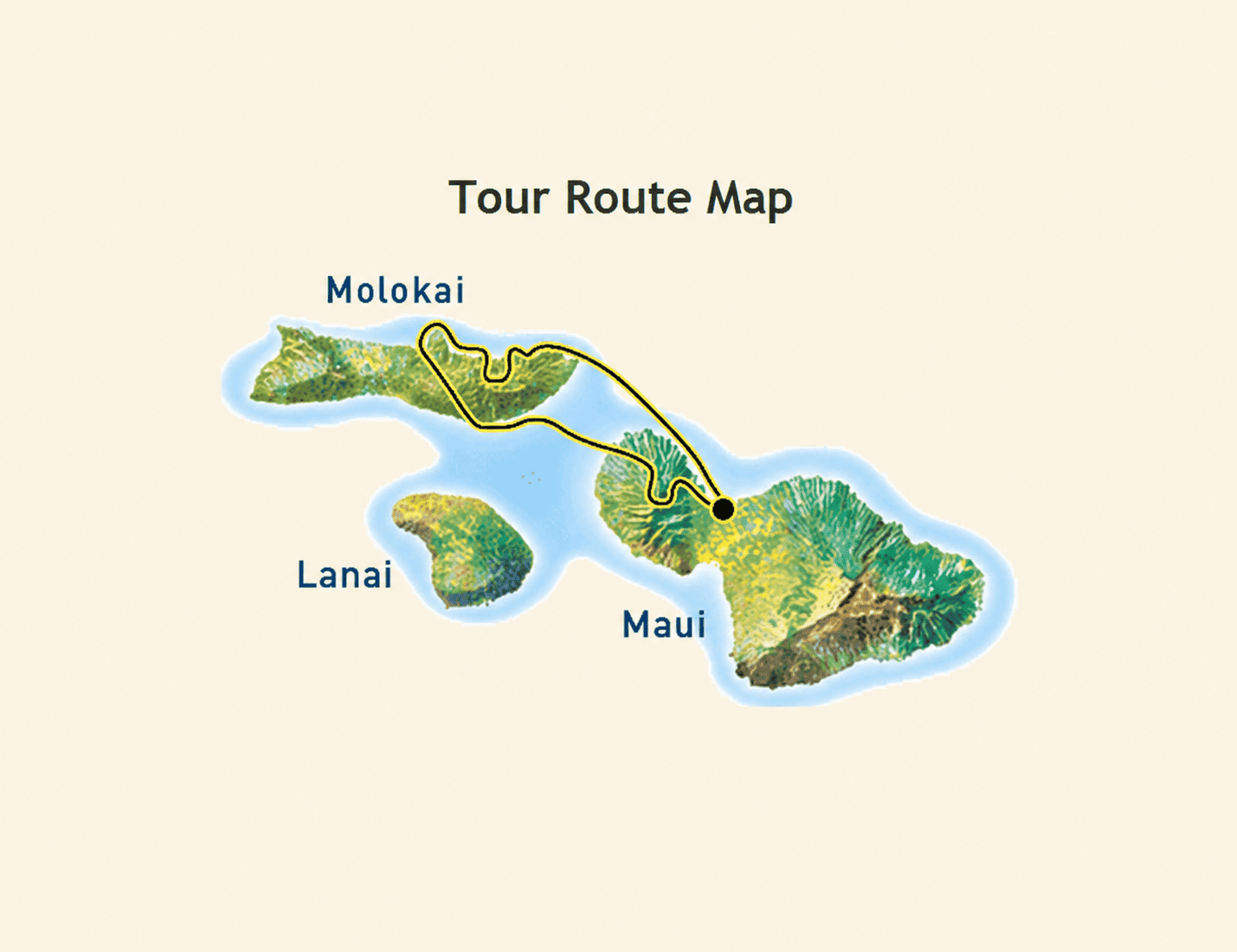 Air Maui West Maui And Molokai Helicopter Tour Route Map(1)