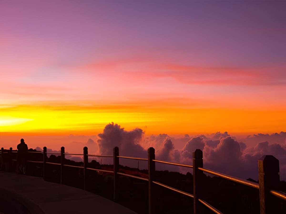 Beautiful Maui Sunset from atop Haleakala