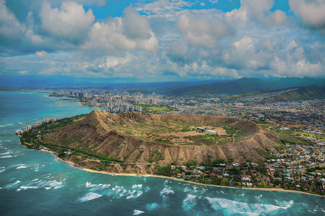 Honolulu and Diamond Head