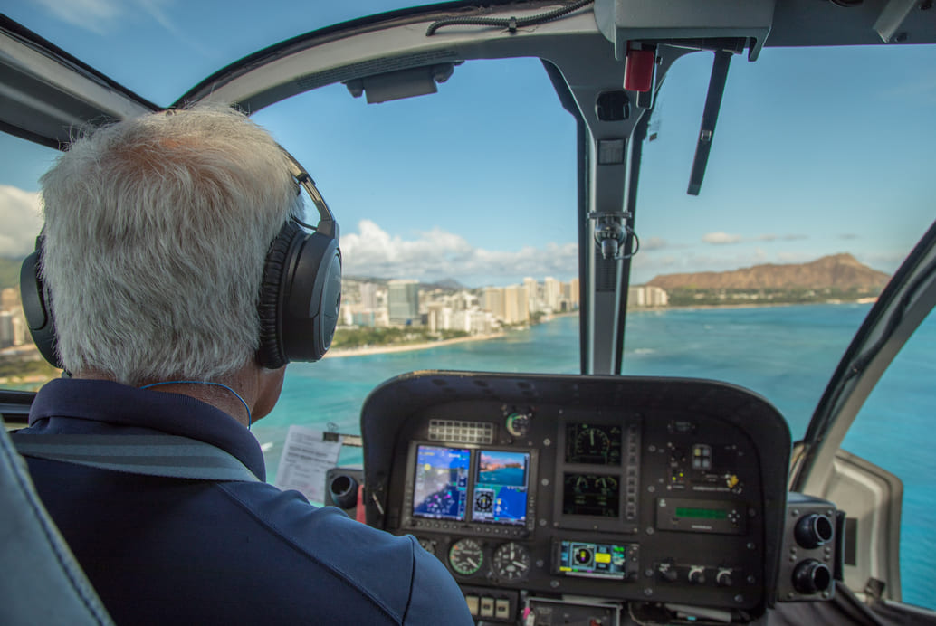 Flying over Oahu