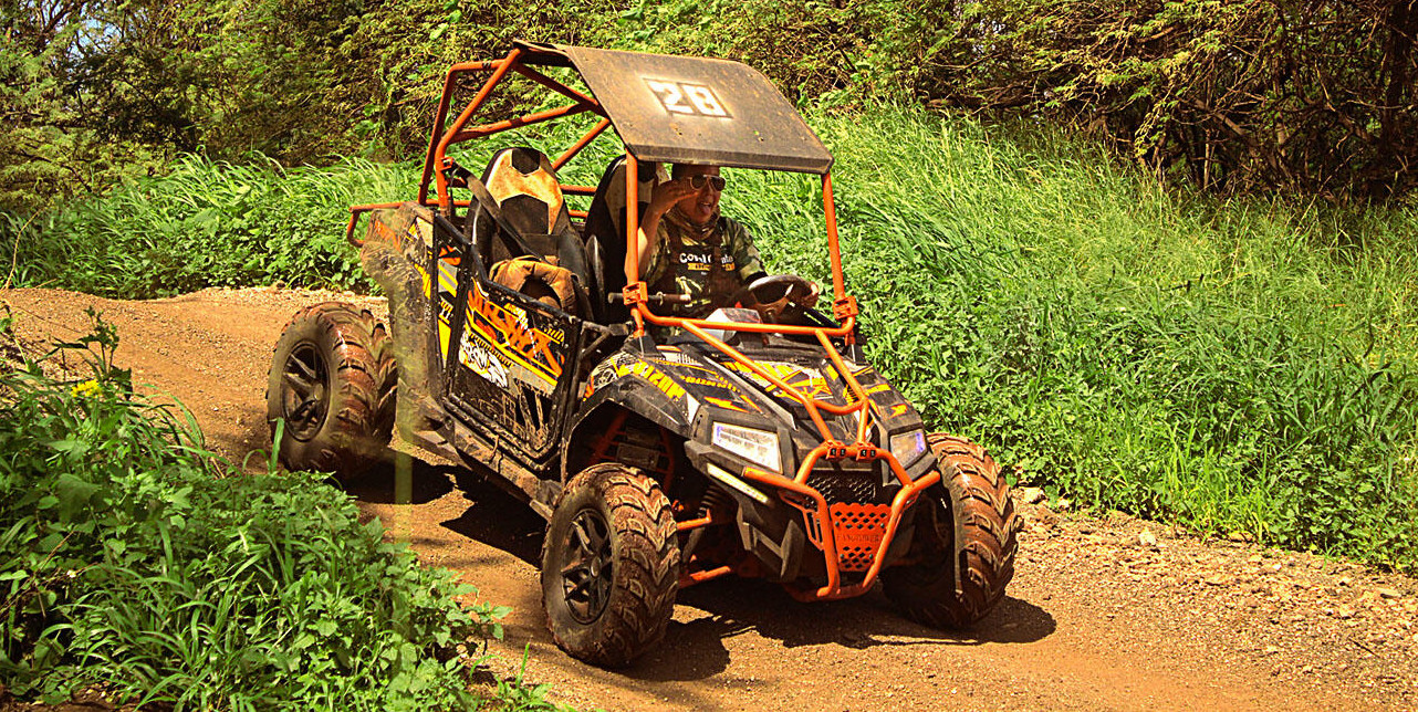 Coral Crater ATV off-road adventure tour on Oahu with a guided ride through forest trails and open terrain