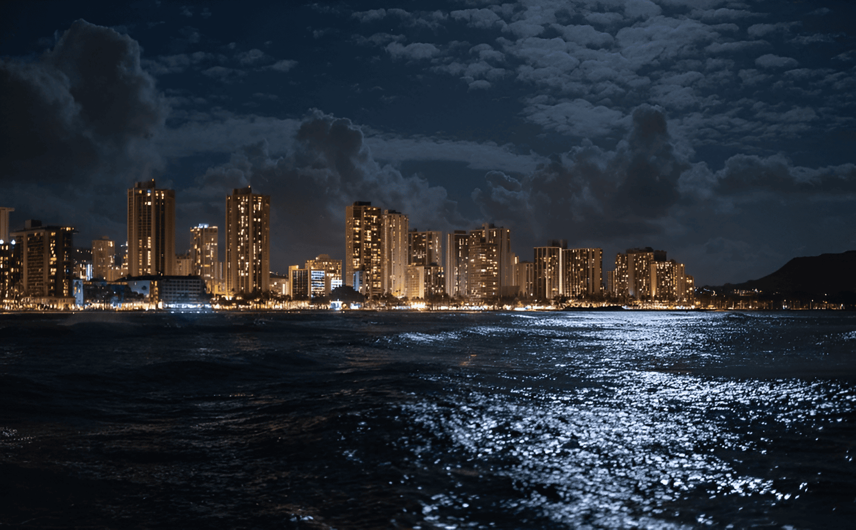 Waikiki Beach at Night