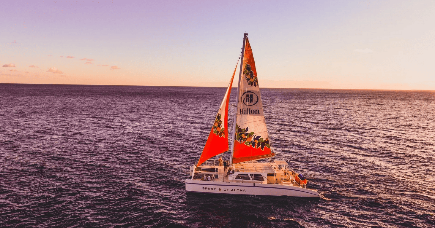 Sailing along Waikiki Beach