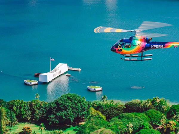 Pearl Harbor helicopter tour view