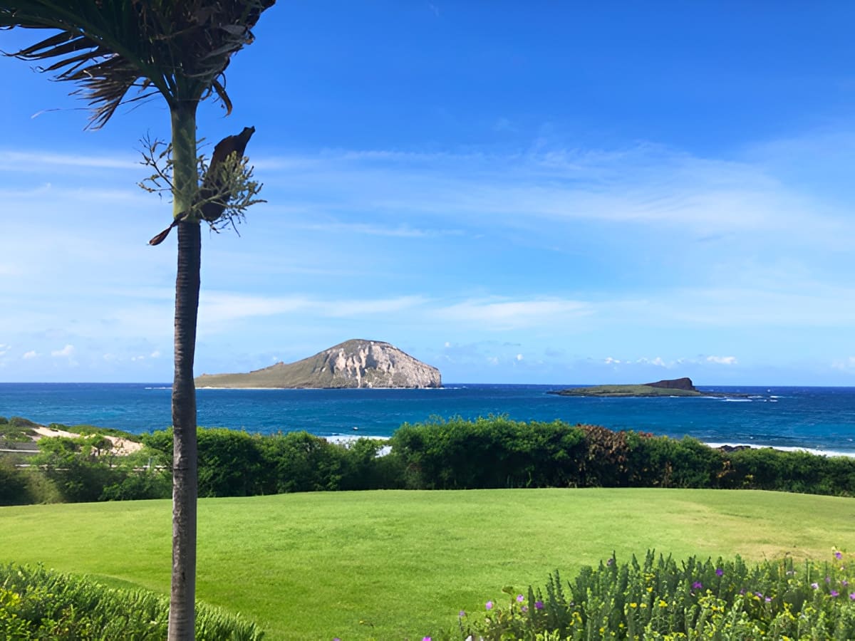 View to offshore island